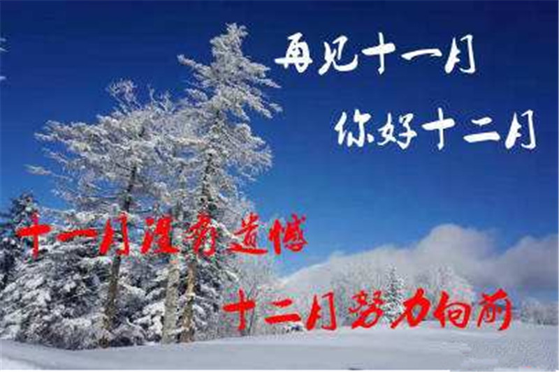 11月再見、12月你好